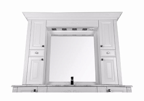 Комплект мебели Aquanet Кастильо 160 (182699) белый (Тумба+раковина+зеркало+столешница)