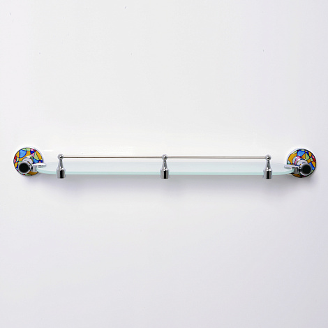 Полка стеклянная с бортиком WasserKRAFT Diemel K-2244