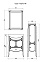 Комплект мебели ASB Mebel Парма 60 9084K белый глянец (Тумба+раковина+зеркало)
