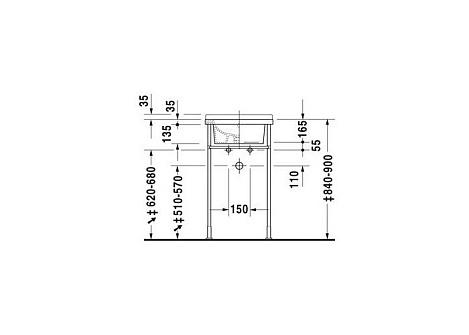 Консоль для раковины Duravit Starck 3 30641000