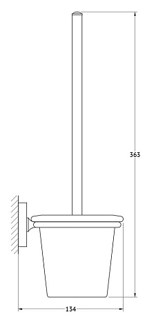 Держатель с туалетным ершом с крышкой ELLUX Avantgarde AVA 070