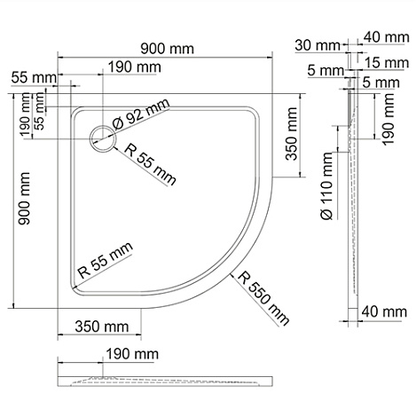 Душевой поддон WasserKRAFT Berkel 48T01