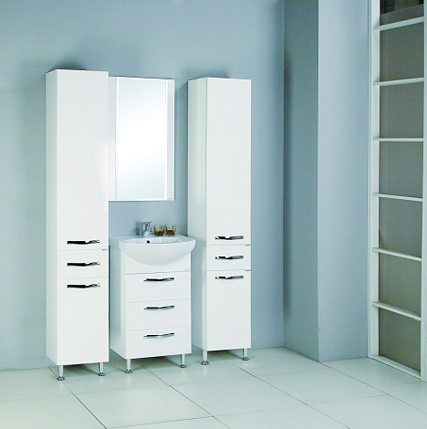 Тумба с раковиной Aquaton Ария 50 Н (1A1402K0AA010) белая