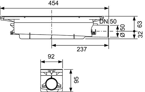 Сифон DN 50 Tece Drainprofile 673002