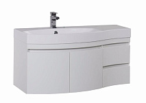 Тумба с раковиной Aquanet Опера 115 (169613+169398) левосторонняя белая