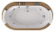 Акриловая ванна Jacuzzi Opalia 190x110 9F43-498A
