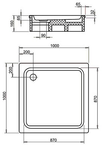 Душевой поддон Kaldewei Duschplan 100x100 392-2 (4402 3500 0001)