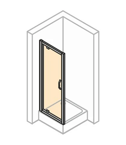Душевая дверь в нишу Huppe X1 140703.069.322 с покрытием ANTI-PLAQUE