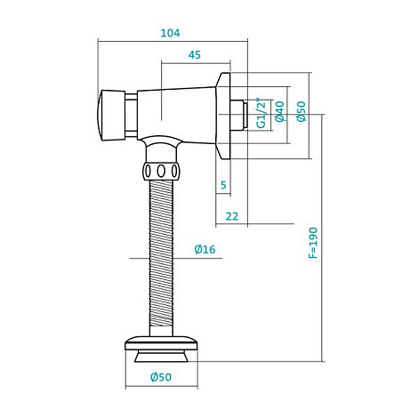 Кран для писсуара Santek Гала 1WH302089