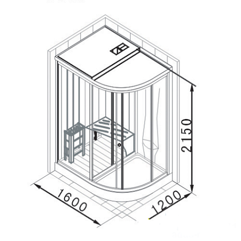 Душевая кабина Appollo AG-0203