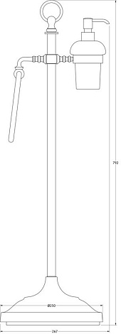 Стойка с 2-мя аксессуарами для туалета с биде 80 cm 3SC STILMAR STI 332