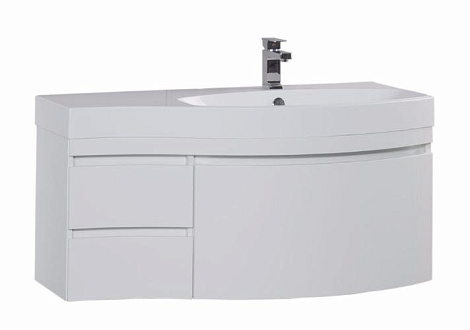 Тумба с раковиной Aquanet Опера 115 (169657+169399) правосторонняя белая