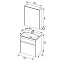 Комплект мебели для ванной Aquanet Палермо 60 209024, белый (Тумба+раковина+зеркало)