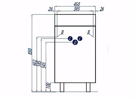 Тумба с раковиной Aquaton Эклипс Н (1A1726K1EK560) темный эбони