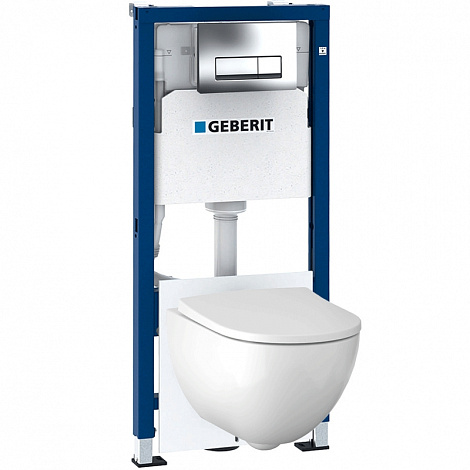 Комплект унитаз Geberit Acanto 500.128.21.A с инсталляцией+клавиша+сиденье