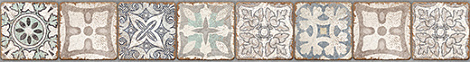 Бордюр для пола Cersanit Majolica brown 60x8 MA1J452, разноцветный