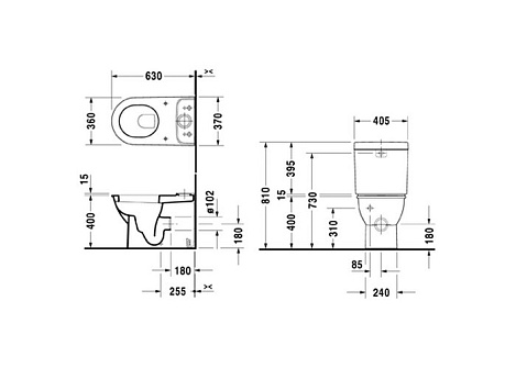 Чаша напольного унитаза Duravit Darling New 2138090000