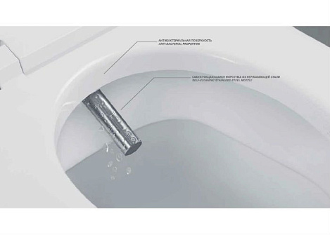 Крышка-сиденье для унитаза Villeroy&Boch ViClean V02EL401, с функцией биде