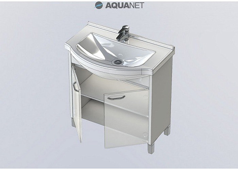 Тумба с раковиной Aquanet Донна 80 (168942+168864) венге