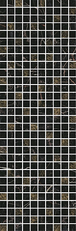 Декор для стены Kerama Marazzi Астория 25x75 MM12111, черный