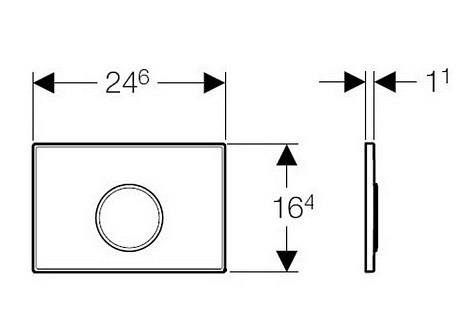 Клавиша смыва Geberit Sigma 10 115.758.KN.5