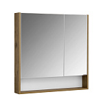 Шкаф зеркальный Aquaton Сканди 1A252302SDZ90 85 см белый/дуб рустикальный