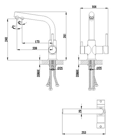 Смеситель для кухни Lemark Comfort LM3061C