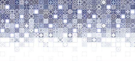 Плитка для стены Cersanit Hammam blue 44x20 HAG451, разноцветный