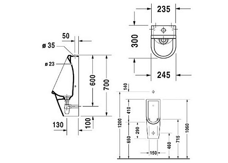 Писсуар Duravit Starck 3 826250000