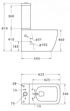 Чаша напольного унитаза BelBagno ARDENTE-R BB8363CPR