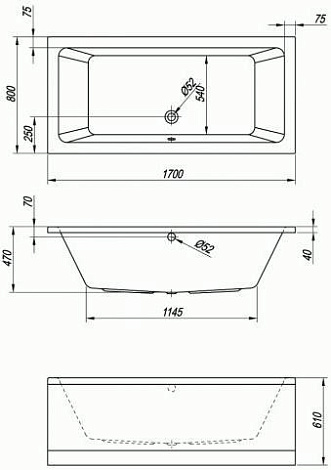 Акриловая ванна Kolpa Elektra 170x80 Basis