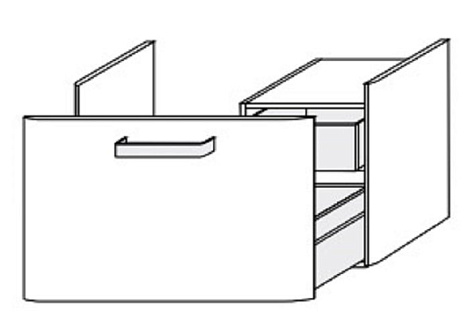 Тумба под раковину Gorenje Jazz F 75.03 (791324) орех глянец