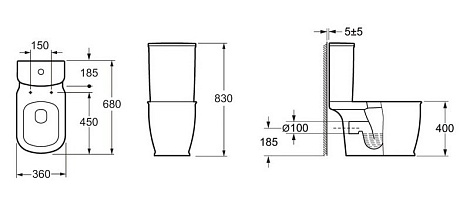 Чаша напольного унитаза BelBagno Prado BB10150CP