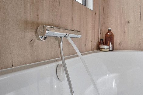Смеситель для ванны с душем Jacob Delafon Metro E24395-CP, термостатический, хром
