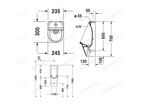 Писсуар Duravit Starck 3 0826250007