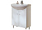 Комплект мебели Aquaton Домус 65 L (1A055201DO010) белый (Тумба+раковина+зеркало)