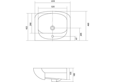 Раковина Aquaton Акварель 1WH110195