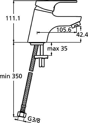 Смеситель для раковины Ideal Standard Slimline II B8669AA