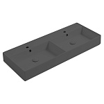 Раковина Simas Agile 120 AG121D nero matt*2 двойная, черная матовая