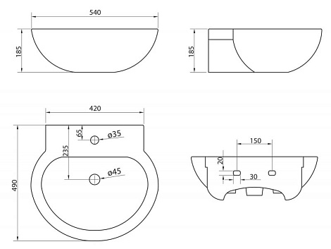 Раковина BelBagno Sabrina BB122L