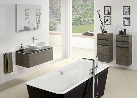 Тумба под раковину Villeroy&Boch Legato B12400FQ, дуб-графит
