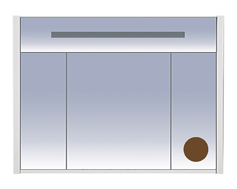 Шкаф зеркальный Misty Джулия Л-Джу04105-1410, коричневое стекло