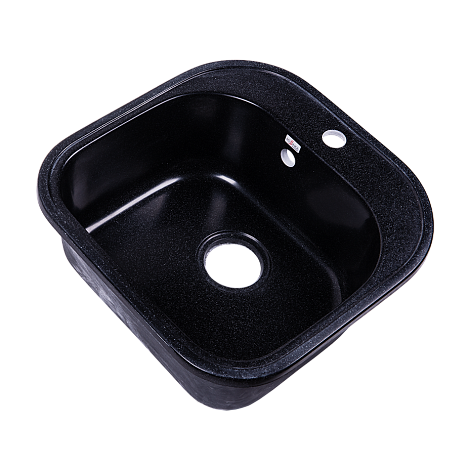 Кухонная мойка Rossinka RS48-49S-Black, черная