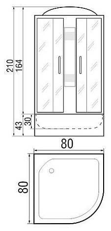 Душевая кабина River Rein 80/43 МТ