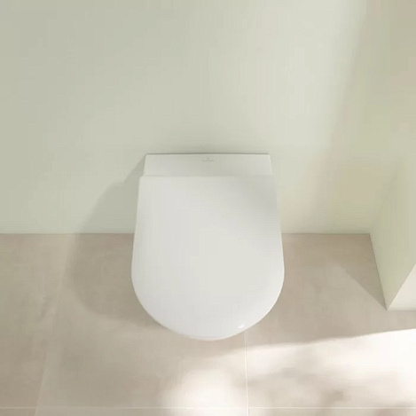 Подвесной унитаз Villeroy&Boch Subway 2.0 5614R201 (5614R001+9M78S101) с сиденьем