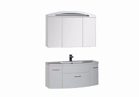 Комплект мебели Aquanet Тренто 120 (161161) белый (Тумба+раковина+зеркало)