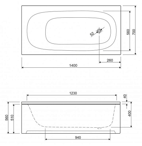Каркас для ванны Cezares ECO 170 EMP-170-70-MF