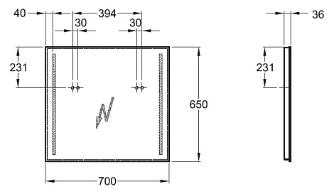 Зеркало Keramag Renova Nr.1 Plan 800470000
