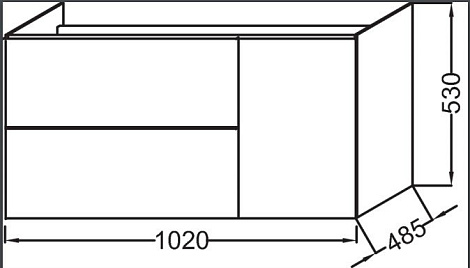 Тумба под раковину Jacob Delafon Odeon Up 102 EB891RU-J5, белый
