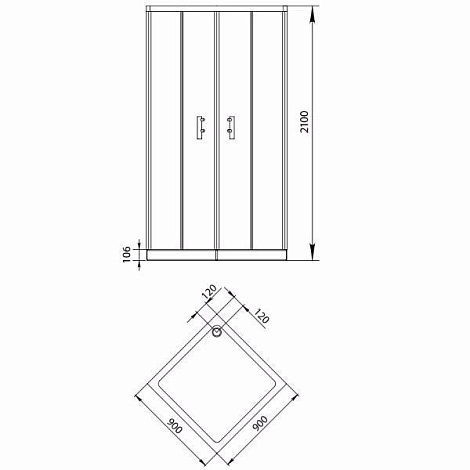 Душевой уголок Aquanet Alfa Cube 00168416